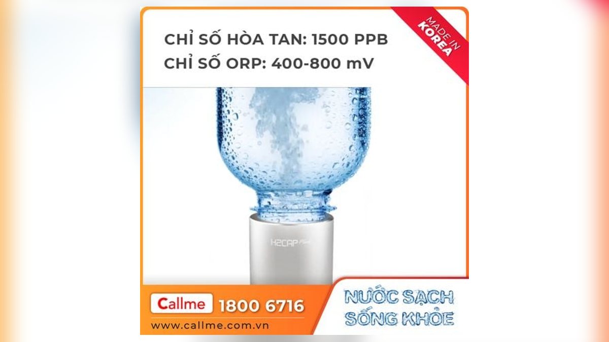 Vai trò hydrogen trong nước uống